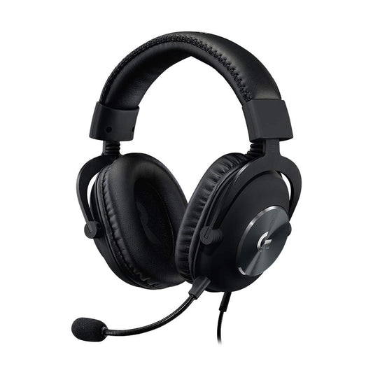 Logitech G Pro X Wired Gaming Headset: Blue VO!CE Detachable Boom Mic, DTS 7.1, 50 mm Drivers, USB/3.5mm Aux, Spare Memory Foam Ear Pads, USB DAC & Bag Included - Black