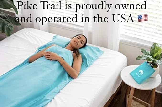 Pike Trail Sleeping Bag Liner – Travel and Camping Sheet, Lightweight and Compact Insert with Full Length Zipper and Guarantee (White Cloud, X-Large, 86 in. L x 63 in. W King Size Bed)