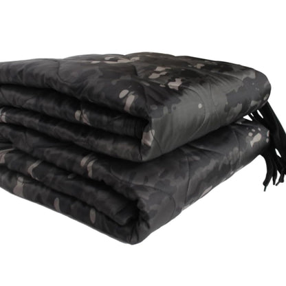 GHILEO Camo Poncho Liner, Army Blanket, Military Sleeping Bag, with A Compression Carrying Bag, for Traveling, Hiking, Camping, Outdoor Survival, Car Blanket