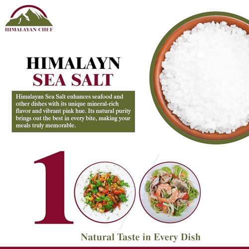 Himalayan Chef Sea Salt Fine - Unrefined Mineral Salt, 5 lb Bag (1 Pack)
