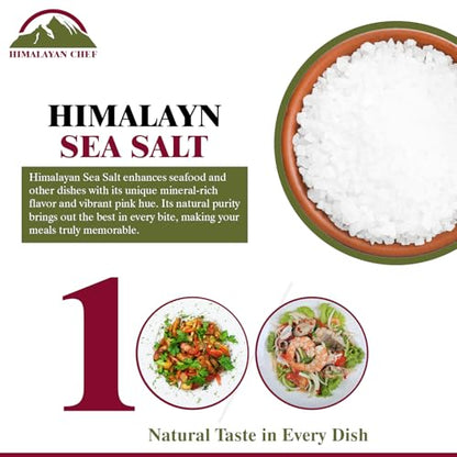 Himalayan Chef Sea Salt Fine - Unrefined Mineral Salt, 5 lb Bag (1 Pack)