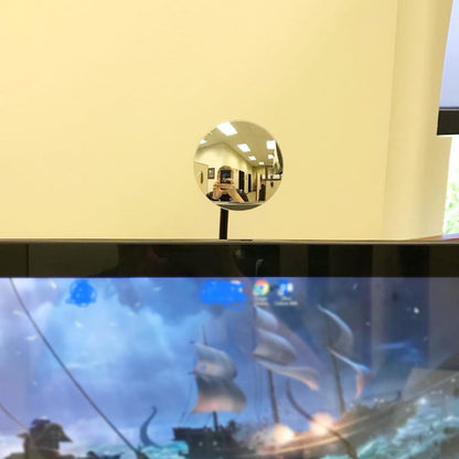 Ampper Clip On Security Mirror, Convex Cubicle Mirror for Personal Safety and Security Desk Rear View Monitors or Anywhere (3.35", Round)