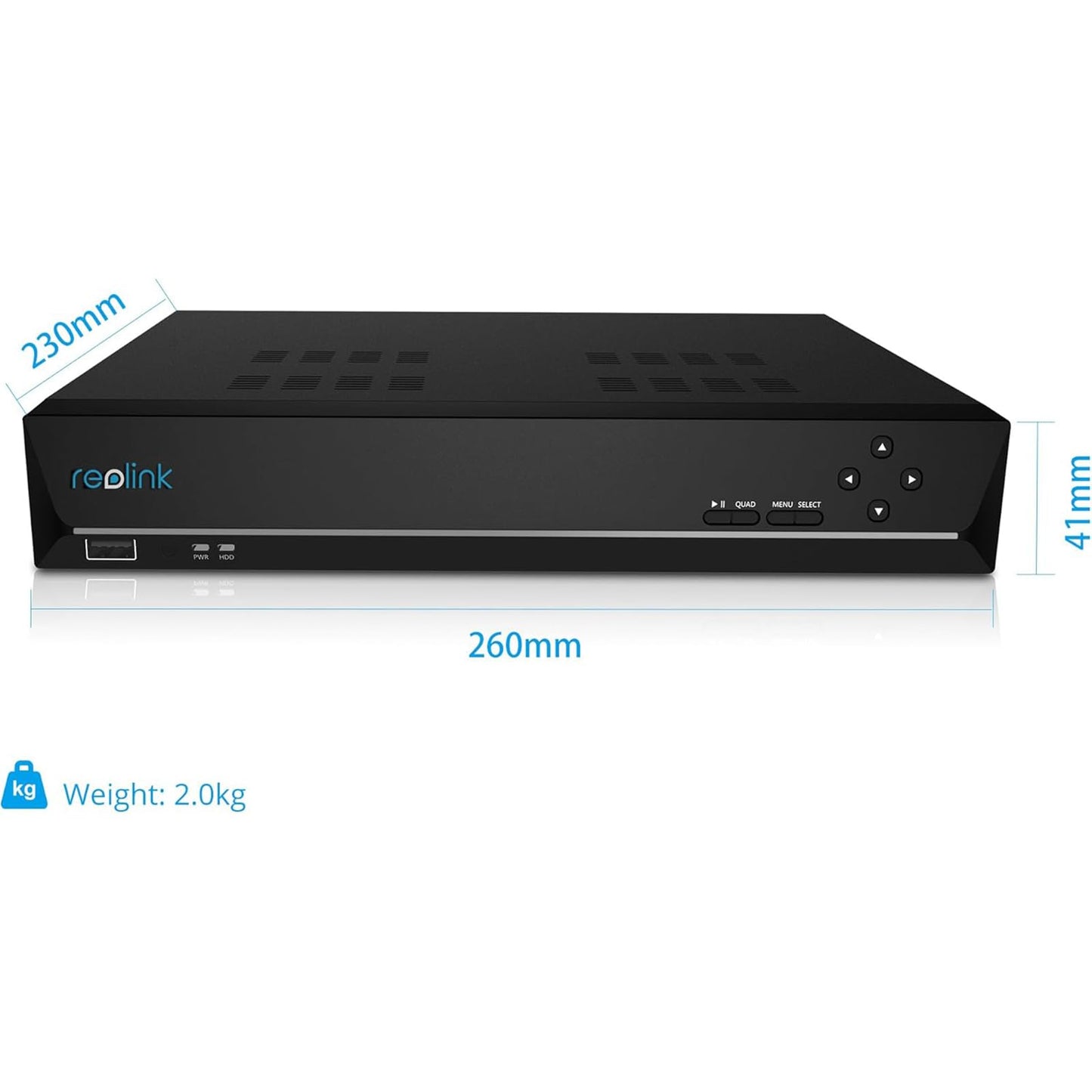 REOLINK 8CH Network Video Recorder for Home Security Camera System, Only Work with 16MP/12MP/4K/8MP/5MP/4MP REOLINK PoE IP Camera, 24/7 Recording to Pre-Installed 2TB Hard Drive, RLN8-410