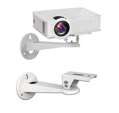 Mini Projector Wall Mount/Projector Hanger/CCTV Security Camera Housing Mounting Bracket(White) - for CCTV/Camera/Projector/Webcam - with Load 8 lbs Length 7.8 inch - Rotation 360° (White)