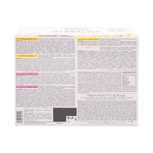 Ammad Tea Herbal Tea, Herbalist Variety Gift Box, 60 Foil Teabags - Decaffeinated & Sugar-Free