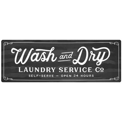 KOZYFLY Laundry Room Rug Runner 20"x60" Non Slip Kitchen Rugs Washable Laundry Room Mat Waterproof Mudroom Floor Carpet Runner Farmhouse Decor, 1.7x5ft, Dark Grey, Wash and Dry