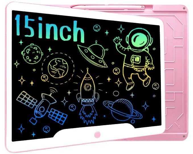 Richgv LCD Writing Tablet 15 Inch Electronic Graphics Tablets Doodle Pads Digital Ewriter, Portable Drawing Board for Kids and Adults at Home, School Office Business Handwriting Pad