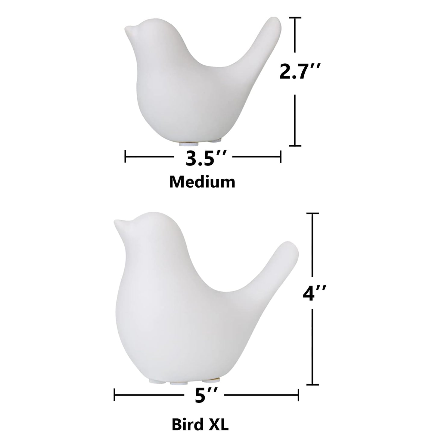 FANTESTICRYAN Small Animal Statues Home Decor Modern Style White Decorative Ornaments for Living Room, Bedroom, Office Desktop, Cabinets