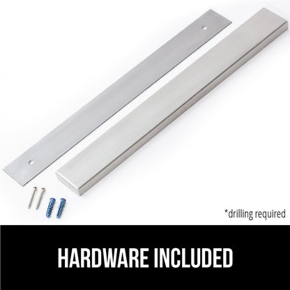 GORILLA GRIP Stainless Steel Magnetic Knife Holder for Wall, Multi-Purpose Magnet Bar for Knives, Tools, Art Supplies, Heavy Duty Strip Holds Up to 6 lbs, Kitchen Organizer, Drilling Required, 10 Inch