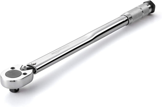 Amazon Basics 1/2-Inch Drive Click Heavy-Duty Torque Wrench - 25-250 foot-lb, 33.9-338.9 Nm