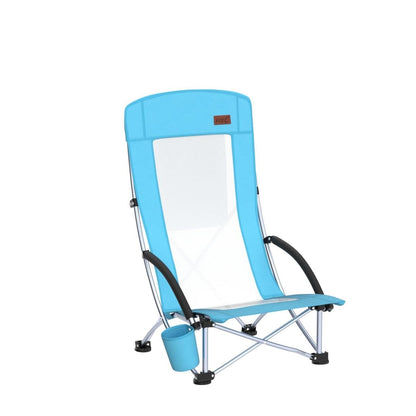 Nice C Beach Chair, Beach Chairs for Adults 2 Pack w/Cooler Compact High Back, Cup Holder & Carry Bag & Heavy Duty Outdoor, Camping, BBQ, Travel, Picnic, Festival (Set of 2 Blue)