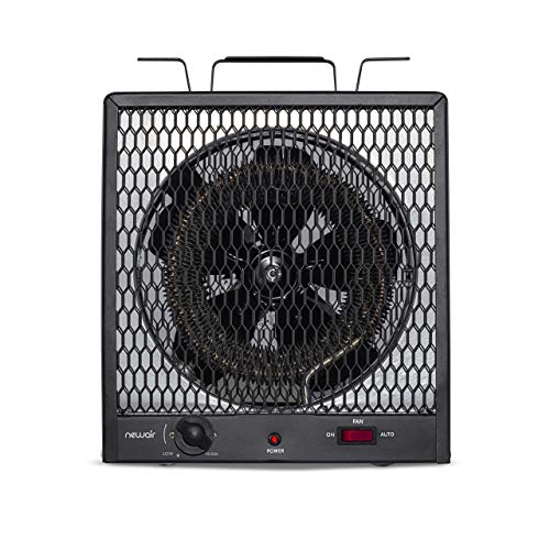 Newair 5600W Portable Electric Garage Heater - Heats Up to 600 sq. ft. with 6-Foot Cord Wrap and Carrying Handle, Space Heater Ideal for Garage, Bedroom, Dorm, and Office