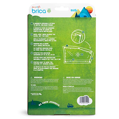 Munchkin® Brica® Magnetic Stretch to Fit™ Sun Shade, Black, 2 Pack