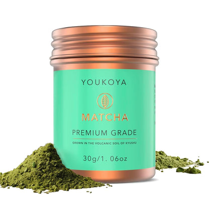 Matcha Powder, Premium Grade Japanese Matcha Tea, Grown in the Volcanic Soil of Kyushu, Farm to Cup Tea from Japan, 1.06oz