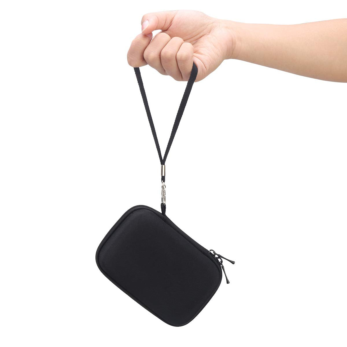 Lacdo Hard Carrying Case for Samsung T7 Shield/Samsung T7 / Touch Portable Solid State Drives 500GB 1TB 2TB 4TB USB 3.2 External SSD Hard EVA Shockproof Storage Travel Bag, Black+Black