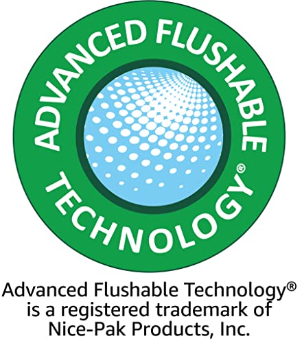 Amazon Basics Adult Wet Wipes Flushable Fragrance Free, 126 Count (3 Packs of 42) Packaging May Vary