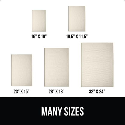 GORILLA GRIP 100% Waterproof Raised Edge BPA Free Silicone Pet Feeding Mat, Dog Cat Food Mats Contain Spills Protects Floors, Placemats for Cats and Dogs Water Bowl, Pets Accessories 16x10, Cream