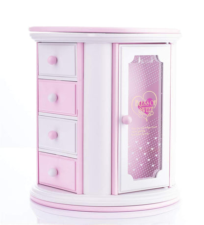 Renawe Girls Musical Jewelry Box Necklace Storage Accessories Gifts Cute Kids Jewelry Boxes for Little Girl Toddler Children Jewelry Organizer Best Girls Birthday Gift Stuff Child Music Jewelry Box