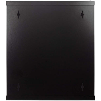 NavePoint 12U Server Rack Enclosure with Glass Door, Cooling Fan, Locks, & Removable Side Panels - 12U Wall Mount Network Cabinet 19 Inch Rack 17.7" Deep (450mm)