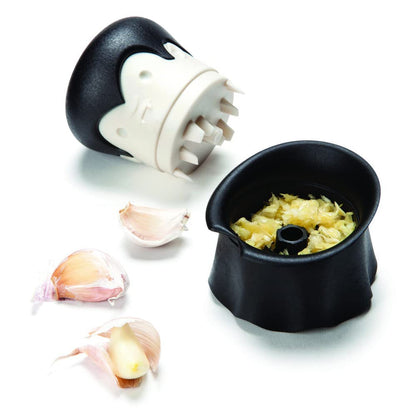 OTOTO Gracula Garlic Crusher, Garlic Peeler, Also for Ginger, Nuts, Chili, Herbs - Twist Top Mincer & Easy Squeeze Manual Press Peeler, Goth Gifts