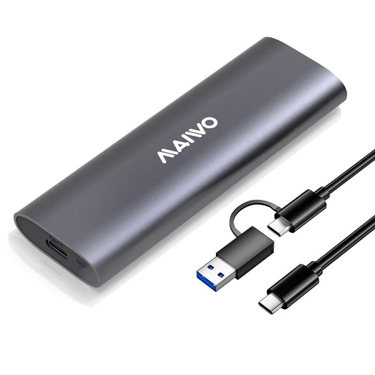 MAIWO M.2 NVMe SSD Enclosure, USB 3.1 GEN2 10Gbps Support UASP Trim, 8TB Capacity, Tool Free M.2 NVMe PCIe SSD to USB C Adapter Reader Case