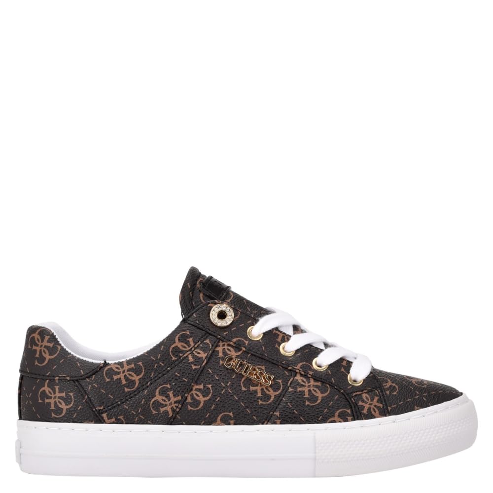 Guess Women's Loven3 Sneaker, Brown Multi 908, 7