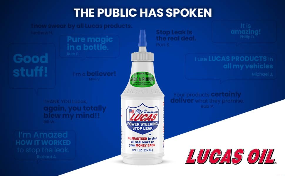 Lucas Oil 10008 Power Steering Stop Leak - 12 Ounce