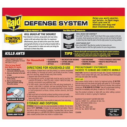 Raid Ant Killer Baits, Child Resistant Bug Killer for Indoor Home Use, 0.24 Oz, 8 Count