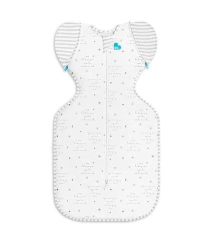 Love to Dream Swaddle Up Transition Bag - Arms Up Position - Light and Ultra Breathable Cotton, Twin Zip - Zip Off Wings - Spring, Summer - Sleep Bag - 0.2TOG - You are My Grey, Medium