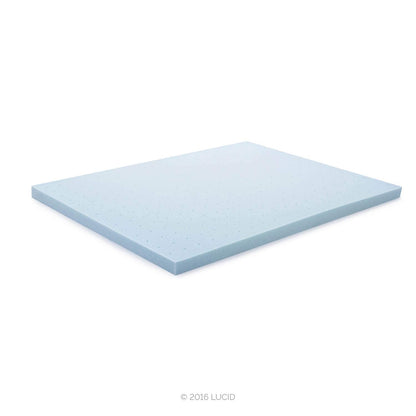 LUCID 3-inch Ventilated Gel Memory Foam Mattress Topper - Twin