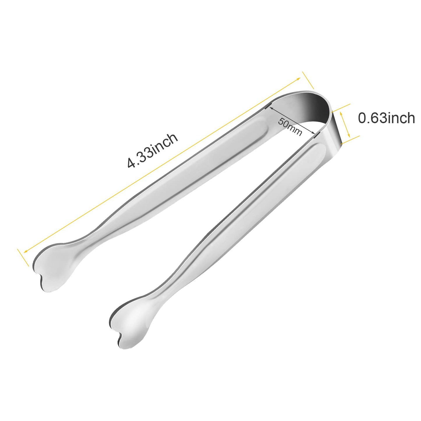 Mini Serving Tongs, Anytrp 18-Packs Stainless Steel Sugar Tongs, 4.3inch Ice Tongs Kitchen Appetizers Tongs for Coffee Bar, Tea Party, Desserts Party, Sugar and Ice Bucket