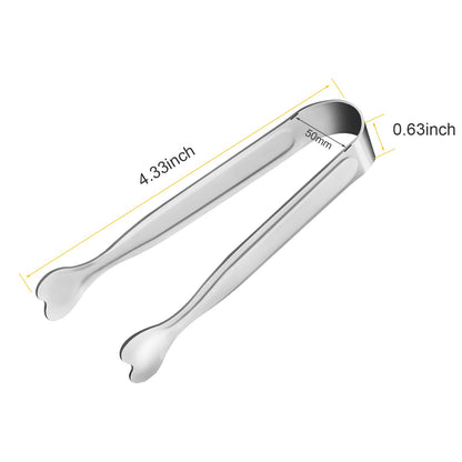 Mini Serving Tongs, Anytrp 18-Packs Stainless Steel Sugar Tongs, 4.3inch Ice Tongs Kitchen Appetizers Tongs for Coffee Bar, Tea Party, Desserts Party, Sugar and Ice Bucket