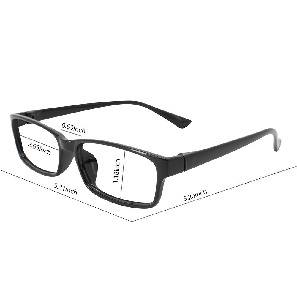 Reader +1.50 Black Rectangle Full Rim Anti Reflective Men Women Eyeglasses Reading Comfortable stylish glasses