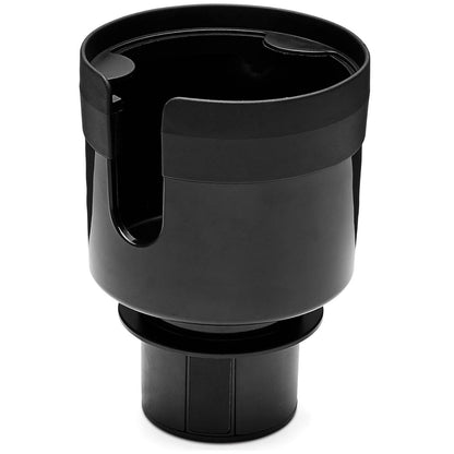 Amazon Basics Car Cup Holder Expander with Adjustable Base, Fits Large Bottles 3.4 to 3.8 in Diameter, Securely Holds Yeti, Hydro Flask and More, Black