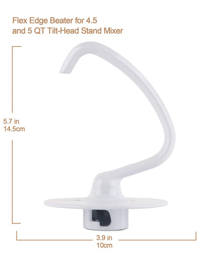 MEET JUICE C-shaped K45DH Coated Dough Hook, Attachment for KitchenAid 4.5-5.0 Quart Bowel, Compatible with KitchenAid K45 K45SS KSM90 KSM150 Tilt-Head Stand Mixers