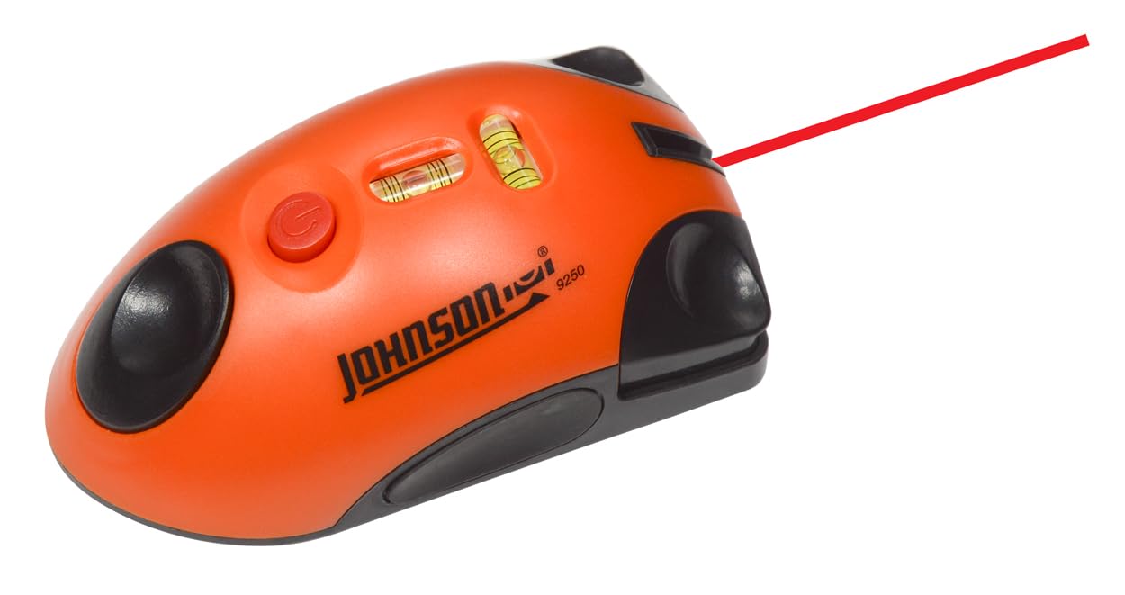 Johnson Level & Tool 9250 Laser Mouse, 30' Interior Range, Orange, 1 Laser Mouse