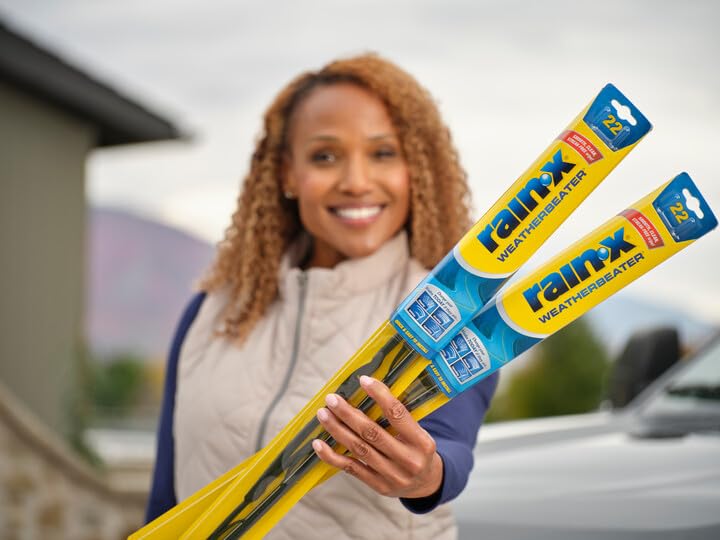Rain-X 820144 WeatherBeater Wiper Blades, 24" and 19" Windshield Wipers (Pack Of 2), Automotive Replacement Windshield Wiper Blades That Meet Or Exceed OEM Quality And Durability Standards