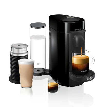 Nespresso VertuoPlus Coffee and Espresso Machine by De'Longhi with Milk Frother, Ink Black
