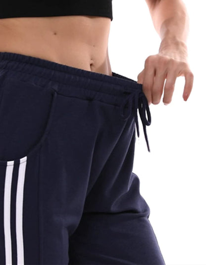 KDi Women's Shorts Jogger Sweatpants Running Trousers Tracksuit Capri Pants (XL, 1# Navy Blue)