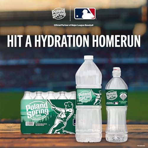 Poland Spring Natural Spring Water Bottles, 24 Pack - Still Bottled Water with Naturally Occurring Minerals - 16.9 Fl Oz Plastic Bottles