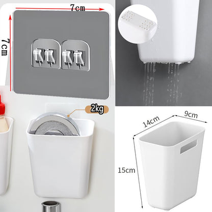 Nmgkokew 4 Piece Kitchen Cabinet Door Storage Box,Self Adhesive Wall Mounted Storage Box,Wardrobe/Bathroom/Refrigerator Small Items Organizer