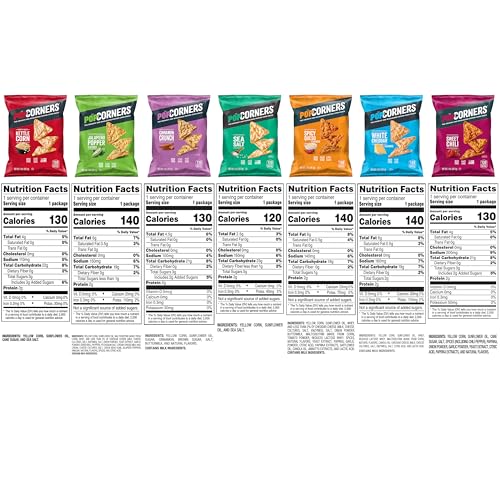 PopCorners Popped Corn Snacks, Sampler Pack, 1 Ounce (Pack of 20) (Assortment May Vary)