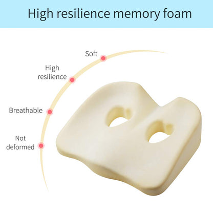 LOUTYTUO Seat Cushion Pillow,100% Memory Foam and Washable Cover,for Office Chair,Car Seat and Wheelchair,Tailbone & Sciatica & Back Pain Relief