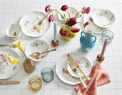 Lenox 865075 Butterfly Meadow 28-Piece Dinnerware Set, White