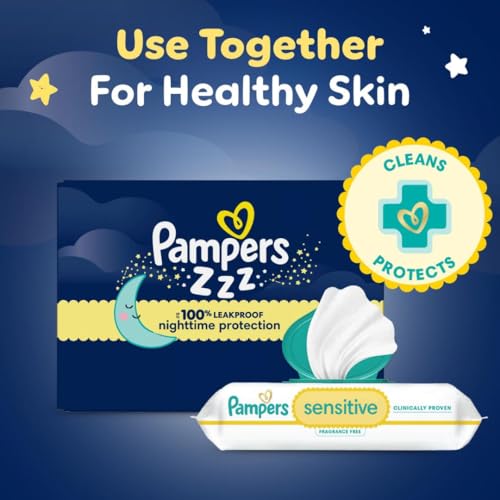 Pampers ZZZ Overnight Diapers, Size 7 (41+ lbs), 36 Count, Nighttime Protection Disposable Baby Diaper, Night Time Leak and Skin Protection