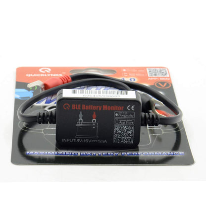QUICKLYNKS BM2 Bluetooth Battery Monitor 12V Car Battery Tester for Lead Acid, Auto Battery Load Tester with Cranking Charging Test, LowVolt Alarm for Car/RV/Motorcycle/Truck/Boat/Solar Power System