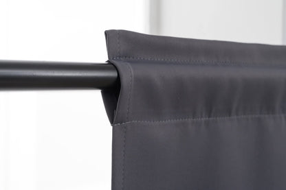 Pickluc Dark Grey Cafe Curtain - Half Window, 30 Inches Length, Rod Pocket, Small Kitchen Curtain, Blackout for Small Windows - 30" Wide x 30" Long, 2 Panels Set