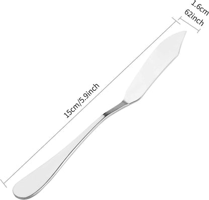 KINMINGZHU 8pcs Stainless Steel Butter Knife, Cheese/Butter Spreaders, Breakfast Spreads Knives,Cheese and Condiments