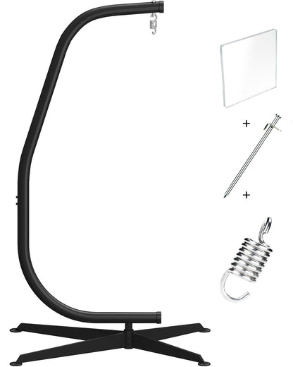 GREENSTELL Hammock Swing Stand, Hanging C-Stand with Spring Hook, for Indoor, Outdoor, Sturdy Hanging Stand Max Load 330lbs