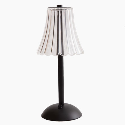 HEQET Cordless Table Lamps for Home,Table,Dining Room, Gold Rechargeable Lamps, USB Charge 12'' Tall LED Brass Portable Outdoor Indoor Table Lamp with Built-in Dimmer (Black-White)